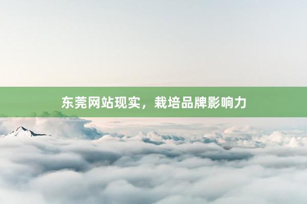 东莞网站现实，栽培品牌影响力